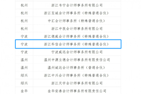 科信动态丨科信所入选浙江省高院第一批破产案件一级管理人名册